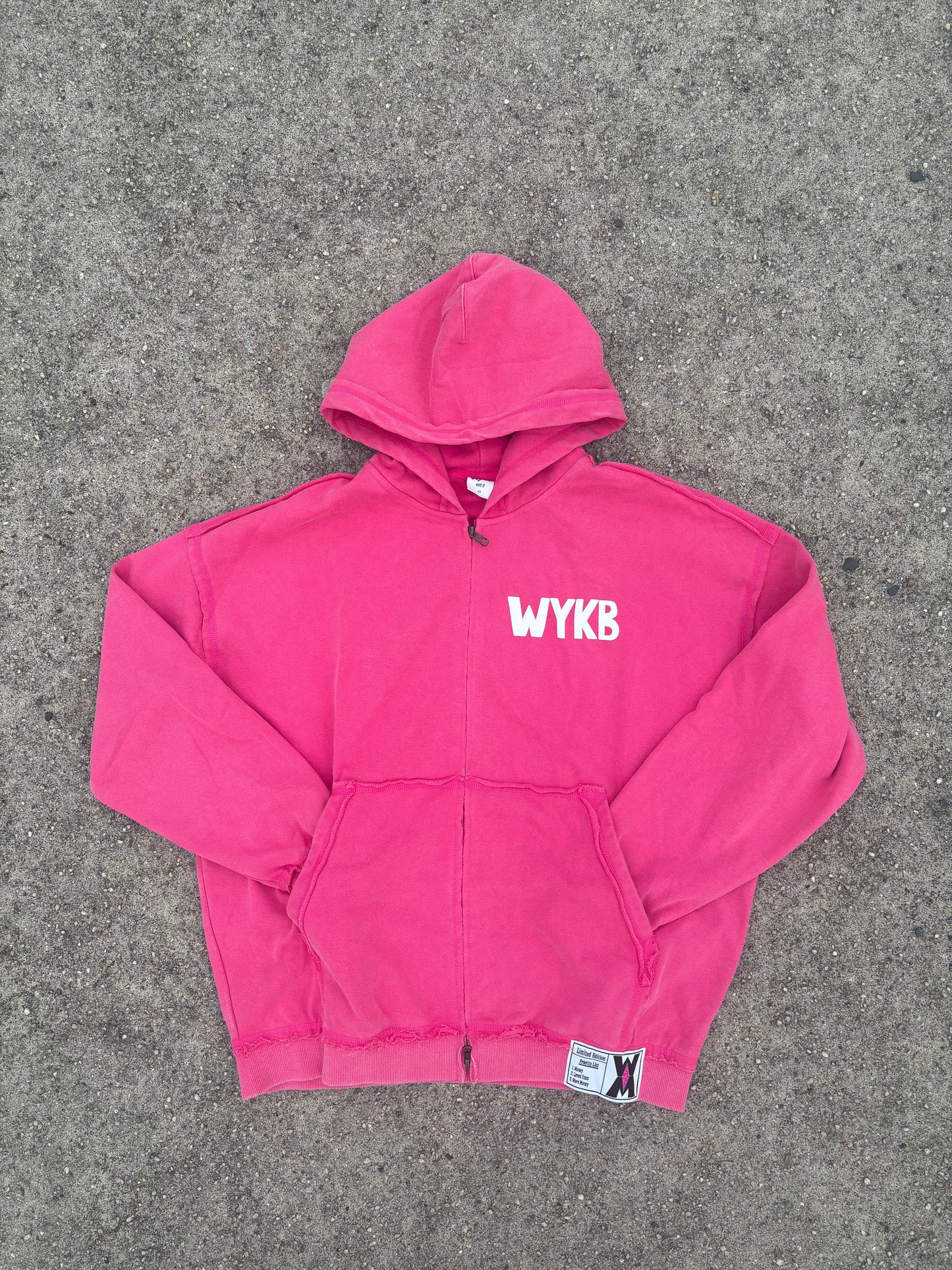 Pink Caution Drippy Hoodie (Oversized)