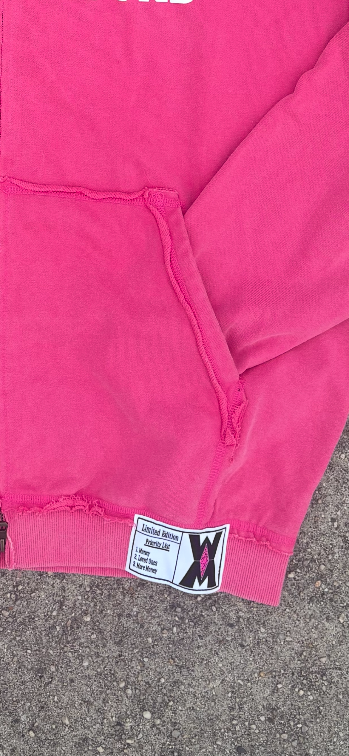 Pink Caution Drippy Hoodie (Oversized)